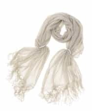 K13GD01039 a.v.v(アー・ヴェ・ヴェ) ラメラッセルパール調モチーフストール シルバー