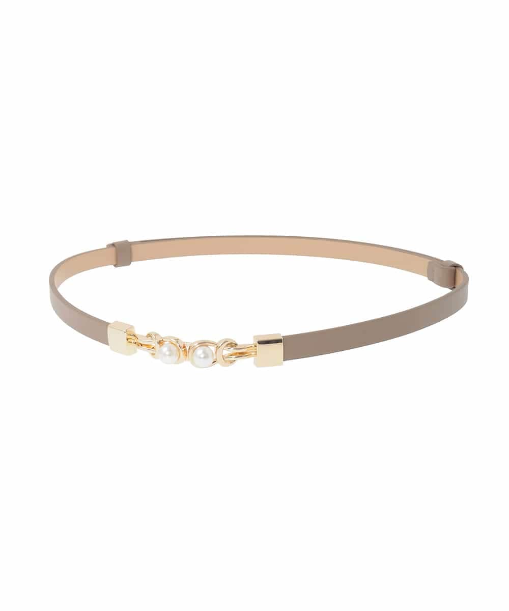 K14CD01029 a.v.v(アー・ヴェ・ヴェ) パール調ビットベルト アイボリー