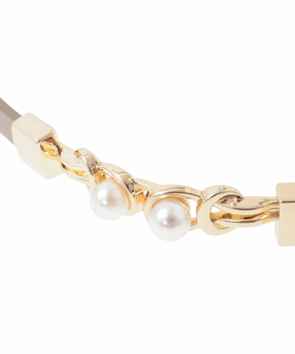 K14CD01029 a.v.v(アー・ヴェ・ヴェ) パール調ビットベルト アイボリー