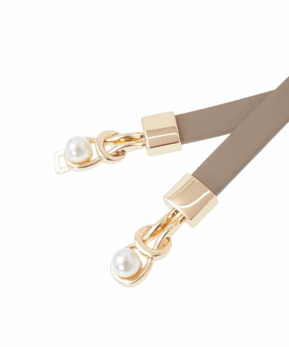 K14CD01029 a.v.v(アー・ヴェ・ヴェ) パール調ビットベルト アイボリー