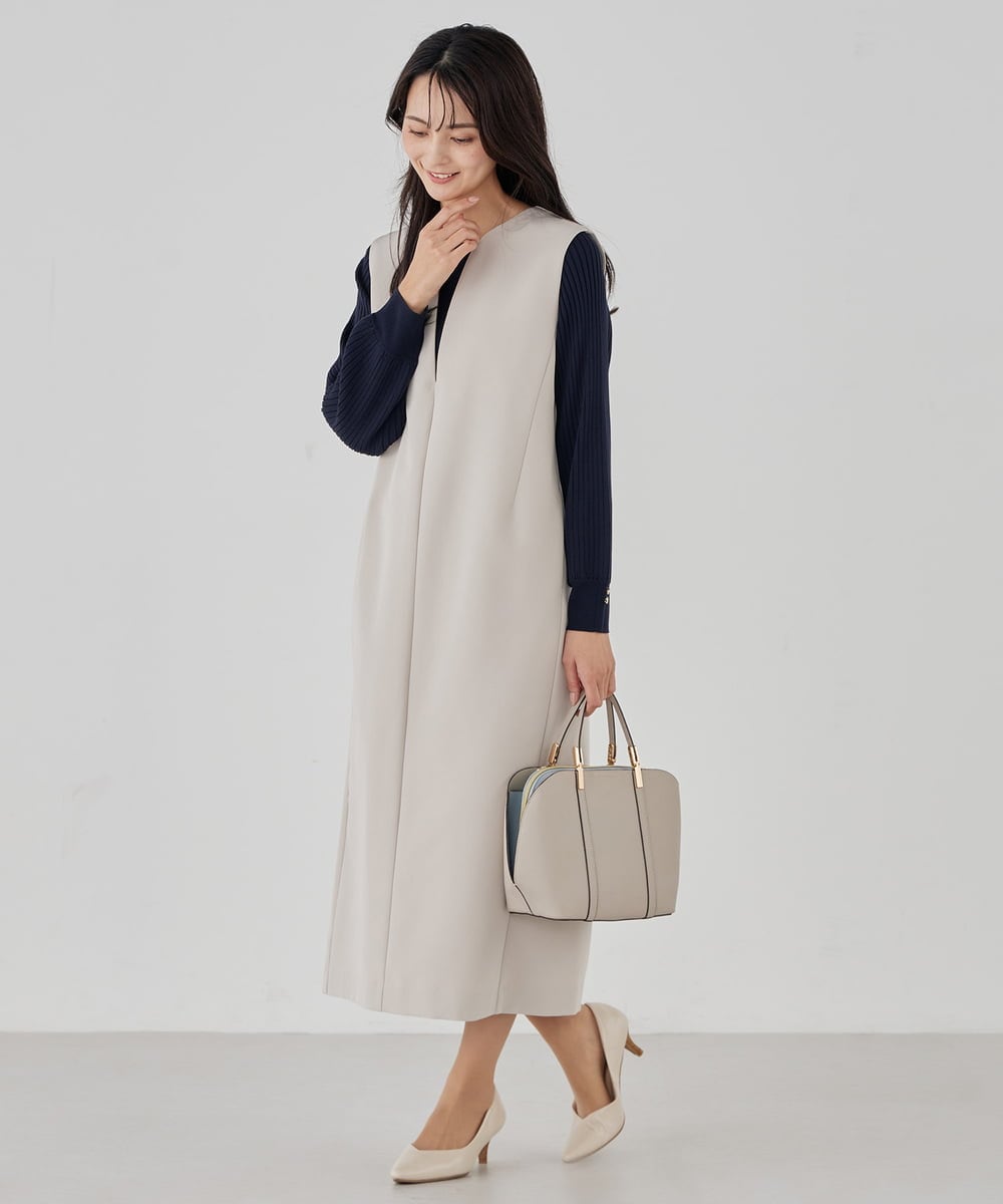 K15CD01059 a.v.v(アー・ヴェ・ヴェ) カクシボ2WAYハーフムーンバッグ ライトグレー