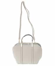 K15CD01059 a.v.v(アー・ヴェ・ヴェ) カクシボ2WAYハーフムーンバッグ ライトグレー