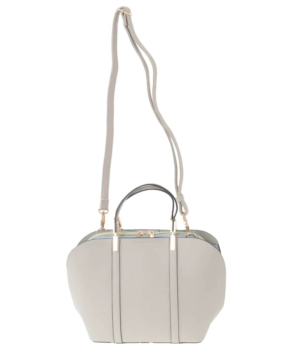 K15CD01059 a.v.v(アー・ヴェ・ヴェ) カクシボ2WAYハーフムーンバッグ ライトグレー