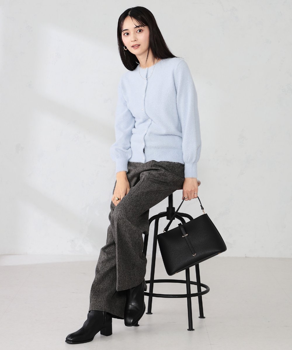 K15CD02059 a.v.v(アー・ヴェ・ヴェ) ビット調ハンドバッグ アイボリー