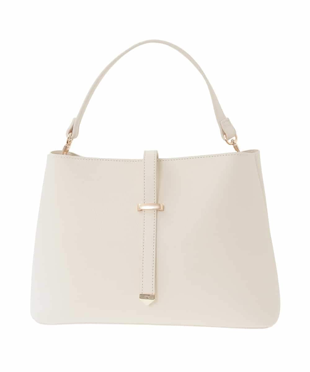 K15CD02059 a.v.v(アー・ヴェ・ヴェ) ビット調ハンドバッグ アイボリー