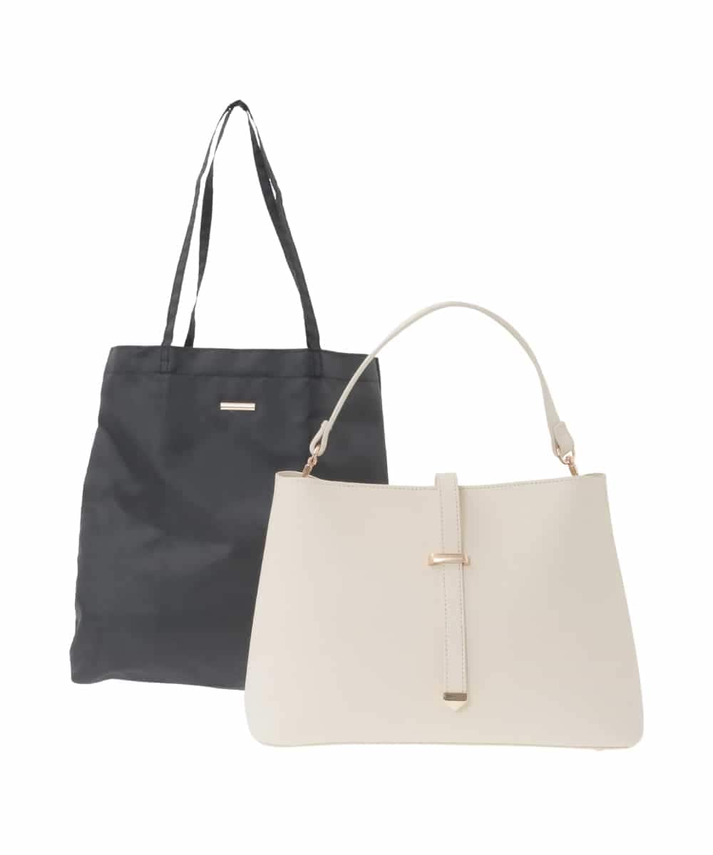 K15CD02059 a.v.v(アー・ヴェ・ヴェ) ビット調ハンドバッグ アイボリー