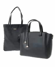 K15CD03059 a.v.v(アー・ヴェ・ヴェ) ノットハンドルミドルサイズトート ブラック