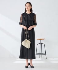 K15GD11045 a.v.v(アー・ヴェ・ヴェ) パール調編みバッグ ブラック