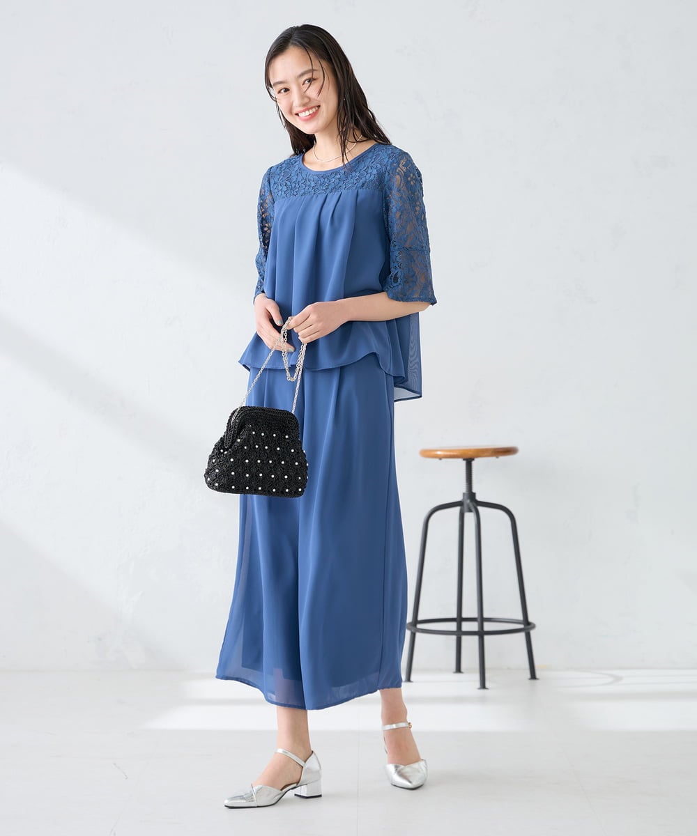 K15GD11045 a.v.v(アー・ヴェ・ヴェ) パール調編みバッグ ブラック