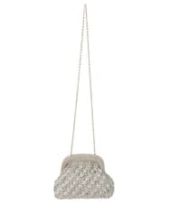 K15GD11045 a.v.v(アー・ヴェ・ヴェ) パール調編みバッグ ブラック