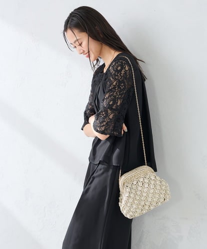 K15GD11045 a.v.v パール調編みバッグ