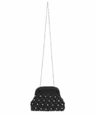 K15GD11045 a.v.v(アー・ヴェ・ヴェ) パール調編みバッグ ブラック