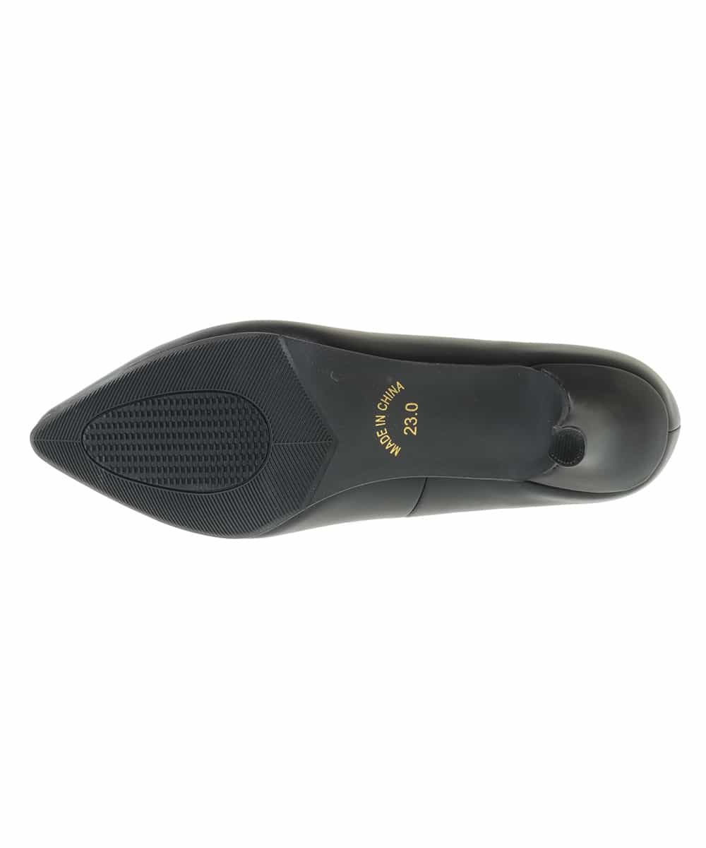 K16CM01049 a.v.v(アー・ヴェ・ヴェ) 【ヒール高さ：5.5～5.7cm】フェイクレザーパンプス ブラック