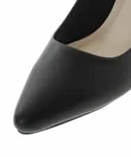 K16CM01049 a.v.v(アー・ヴェ・ヴェ) 【ヒール高さ：5.5～5.7cm】フェイクレザーパンプス ブラック
