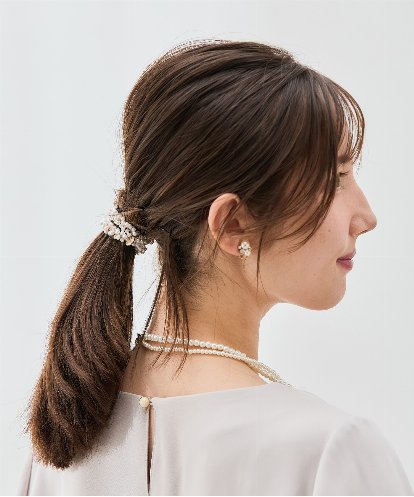 K1HCD03012  パール調ヘアポニー