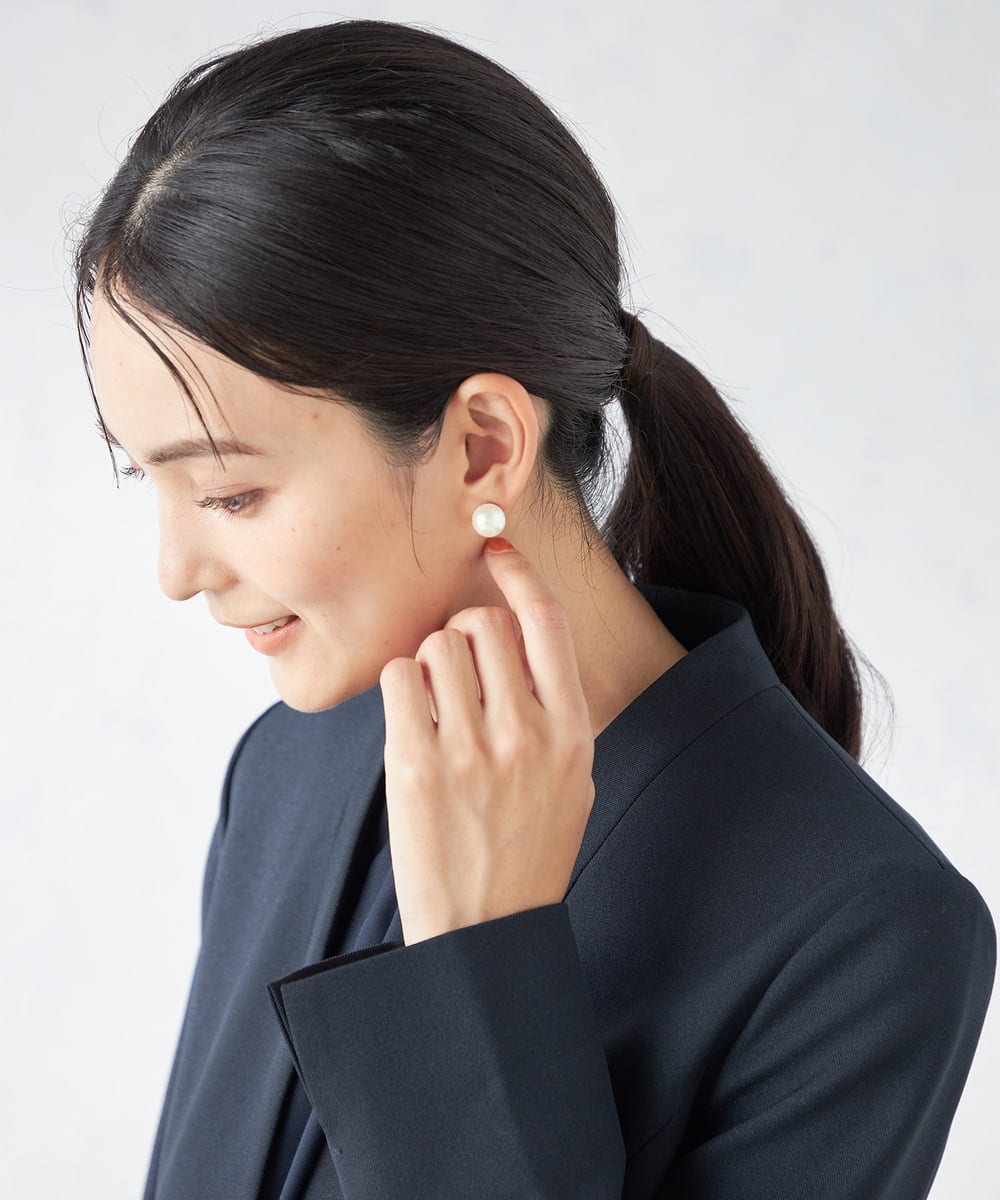 K1PCA01016 a.v.v(アー・ヴェ・ヴェ) シンプルパール調ピアス ゴールド