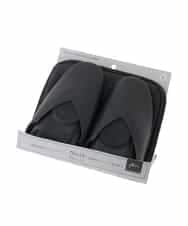 K1YCD01039 a.v.v(アー・ヴェ・ヴェ) ポーチ付き携帯Vカットスリッパ ブラック