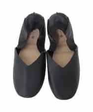 K1YCD01039 a.v.v(アー・ヴェ・ヴェ) ポーチ付き携帯Vカットスリッパ ブラック