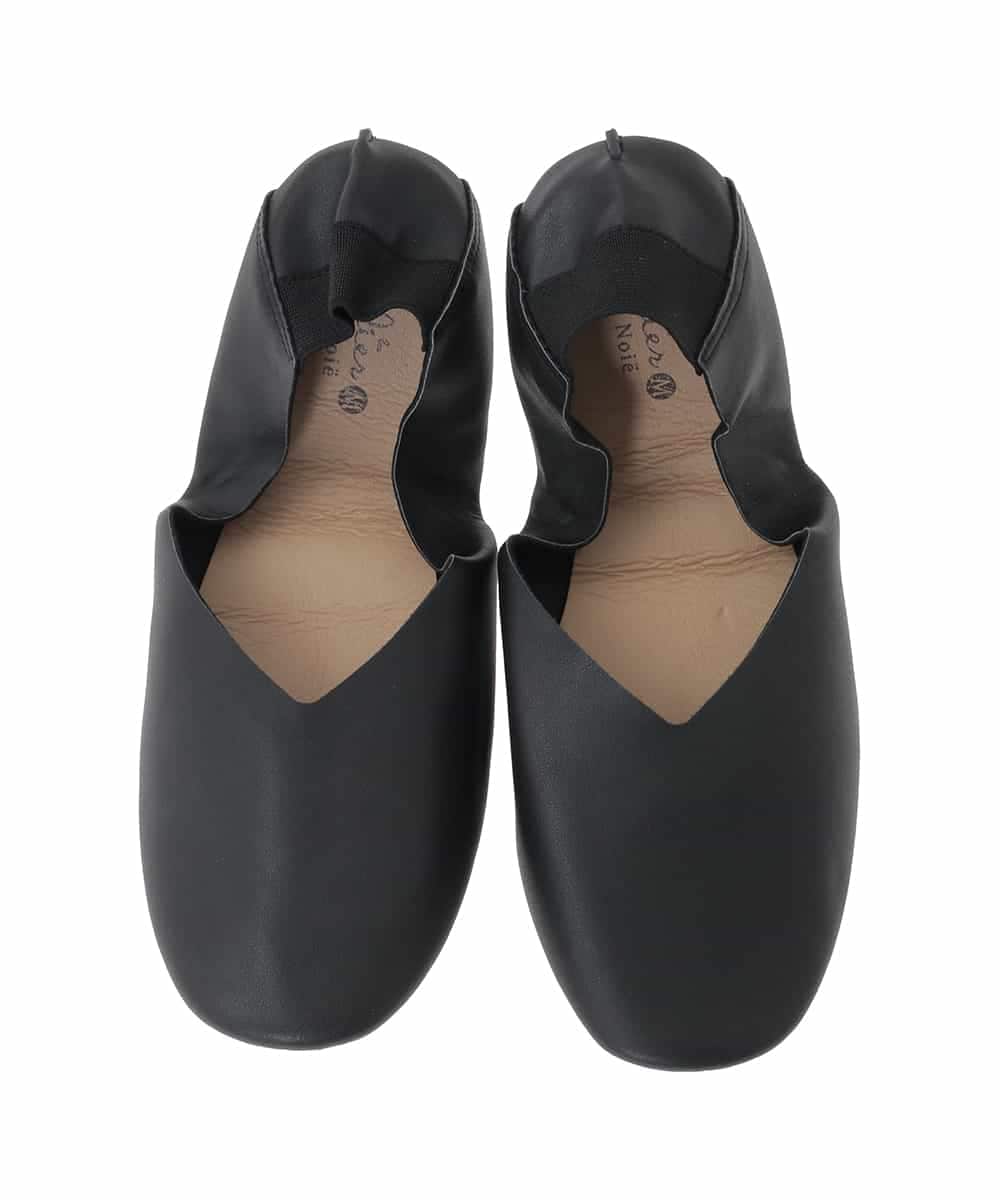 K1YCD01039 a.v.v(アー・ヴェ・ヴェ) ポーチ付き携帯Vカットスリッパ ブラック