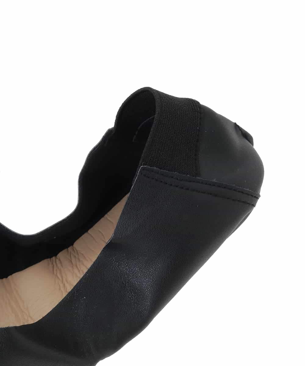 K1YCD01039 a.v.v(アー・ヴェ・ヴェ) ポーチ付き携帯Vカットスリッパ ブラック