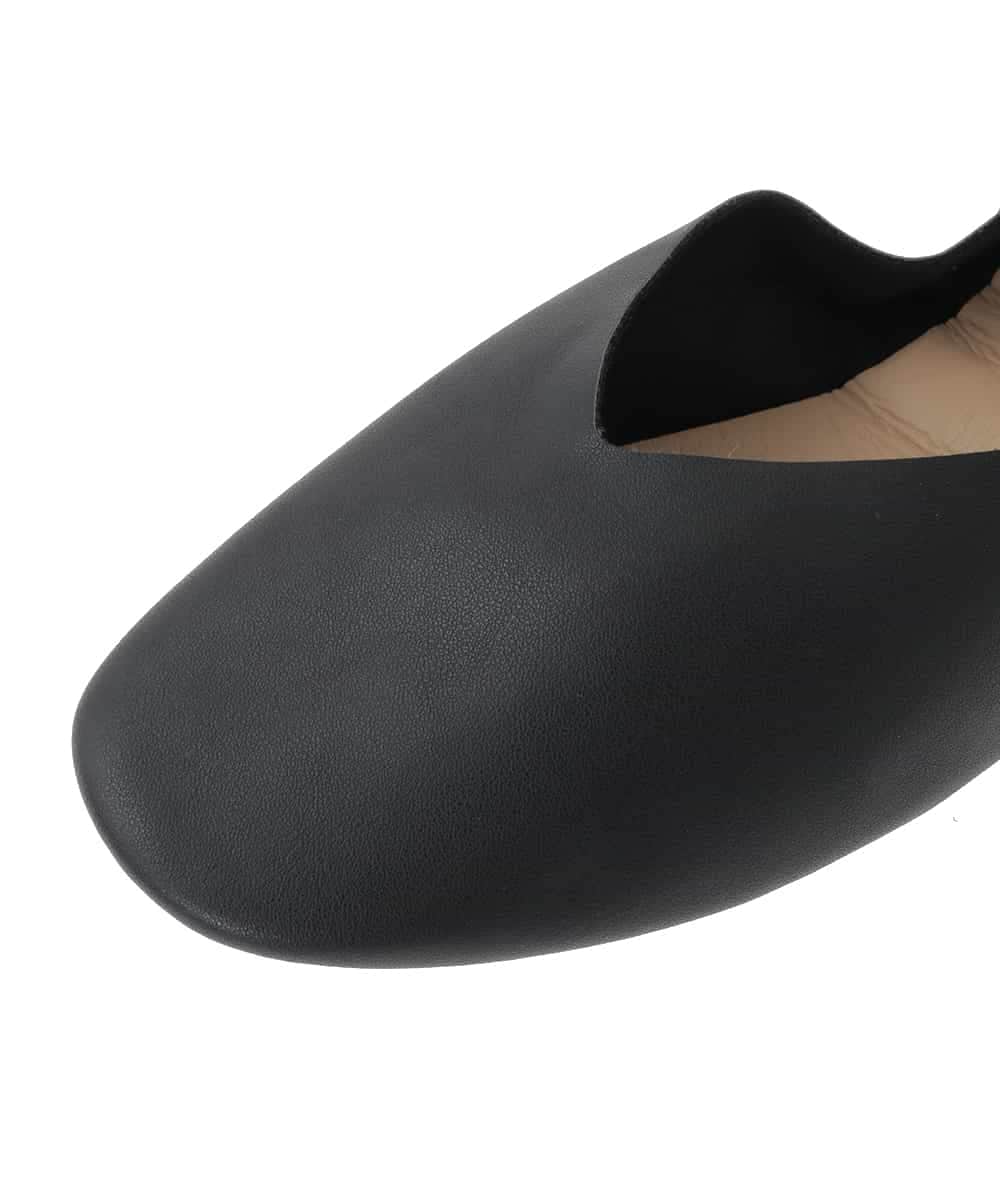 K1YCD01039 a.v.v(アー・ヴェ・ヴェ) ポーチ付き携帯Vカットスリッパ ブラック