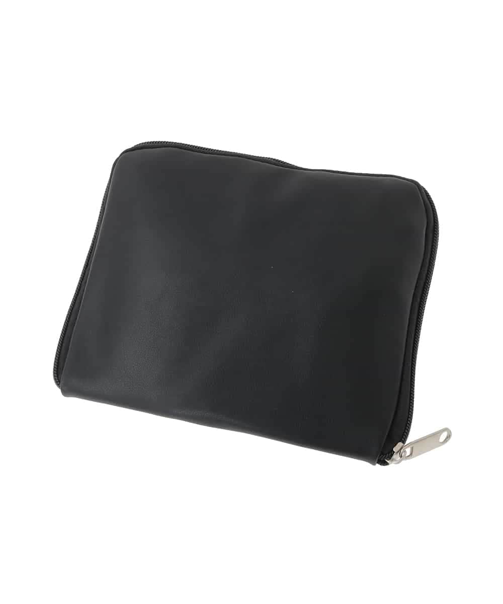 K1YCD01039 a.v.v(アー・ヴェ・ヴェ) ポーチ付き携帯Vカットスリッパ ブラック