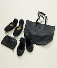 K1YCD02034 a.v.v(アー・ヴェ・ヴェ) ポーチ付き携帯バレエシューズ ブラック