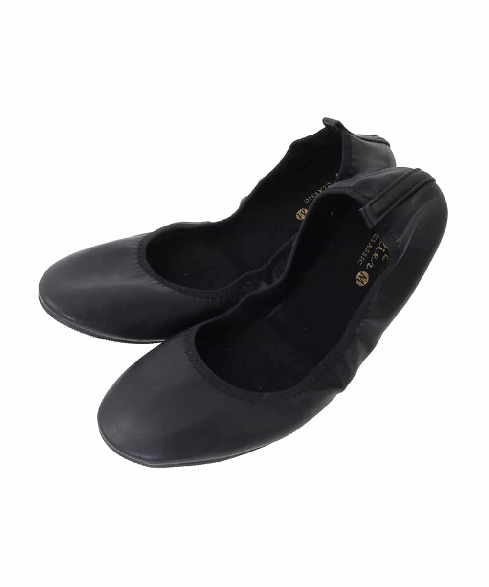 K1YCD02034 a.v.v(アー・ヴェ・ヴェ) ポーチ付き携帯バレエシューズ ブラック