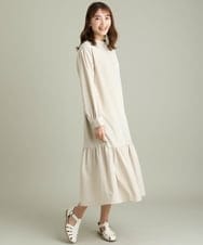 K2AFS01089 a.v.v(アー・ヴェ・ヴェ) 【2SET】クロスニット×ティアードワンピース アイボリー
