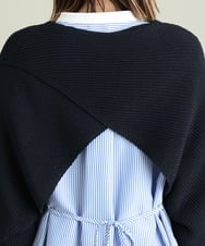 K2AFS01089 a.v.v(アー・ヴェ・ヴェ) 【2SET】クロスニット×ティアードワンピース アイボリー