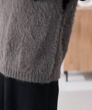 K2AKA01089 a.v.v(アー・ヴェ・ヴェ) 【2SET】フェザーベスト×フレアニットワンピース ブラック