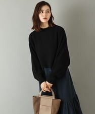 K2AKP12089 a.v.v(アー・ヴェ・ヴェ) 【2点SET】クロップド丈ニット＋ティアードワンピース ブラック