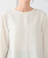 K2BBD14034 a.v.v(アー・ヴェ・ヴェ) ノーカラーカフスブラウス アイボリー