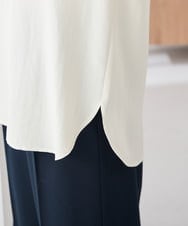 K2BBD14034 a.v.v(アー・ヴェ・ヴェ) ノーカラーカフスブラウス アイボリー