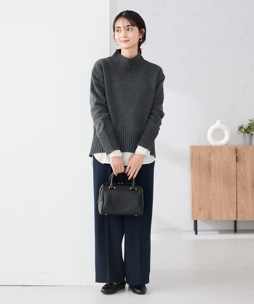 K2BBD14034 a.v.v(アー・ヴェ・ヴェ) ノーカラーカフスブラウス アイボリー