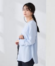 K2BBD14034 a.v.v(アー・ヴェ・ヴェ) ノーカラーカフスブラウス アイボリー