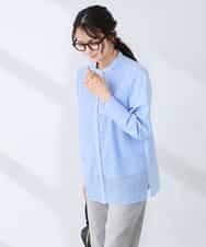 K2BDD18054 a.v.v(アー・ヴェ・ヴェ) レースシャツ ブルー