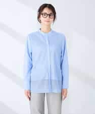 K2BDD18054 a.v.v(アー・ヴェ・ヴェ) レースシャツ ブルー