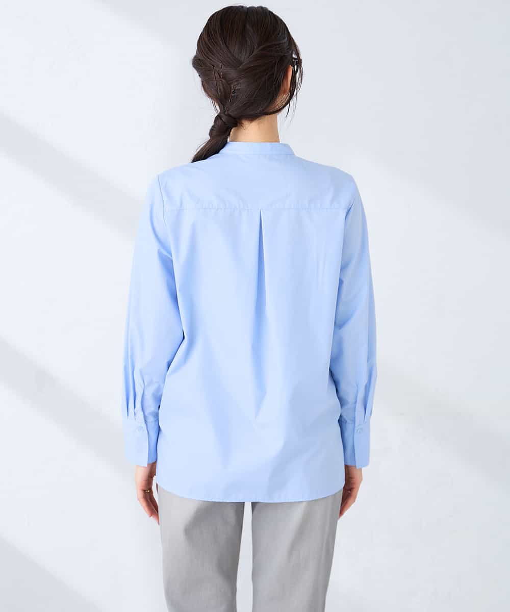 K2BDD18054 a.v.v(アー・ヴェ・ヴェ) レースシャツ ブルー