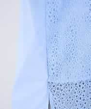 K2BDD18054 a.v.v(アー・ヴェ・ヴェ) レースシャツ ブルー