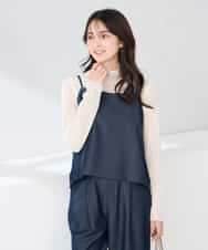 K2BDD21049 a.v.v(アー・ヴェ・ヴェ) 【2WAY/洗える】デニムライクビスチェ ネイビー