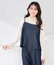 K2BDD21049 a.v.v(アー・ヴェ・ヴェ) 【2WAY/洗える】デニムライクビスチェ ネイビー