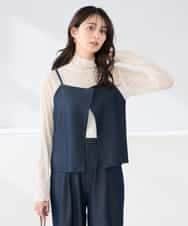 K2BDD21049 a.v.v(アー・ヴェ・ヴェ) 【2WAY/洗える】デニムライクビスチェ ネイビー