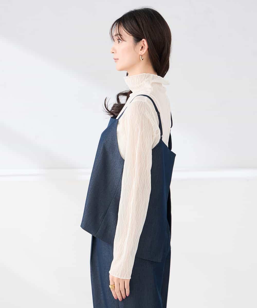 K2BDD21049 a.v.v(アー・ヴェ・ヴェ) 【2WAY/洗える】デニムライクビスチェ ネイビー