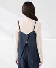 K2BDD21049 a.v.v(アー・ヴェ・ヴェ) 【2WAY/洗える】デニムライクビスチェ ネイビー