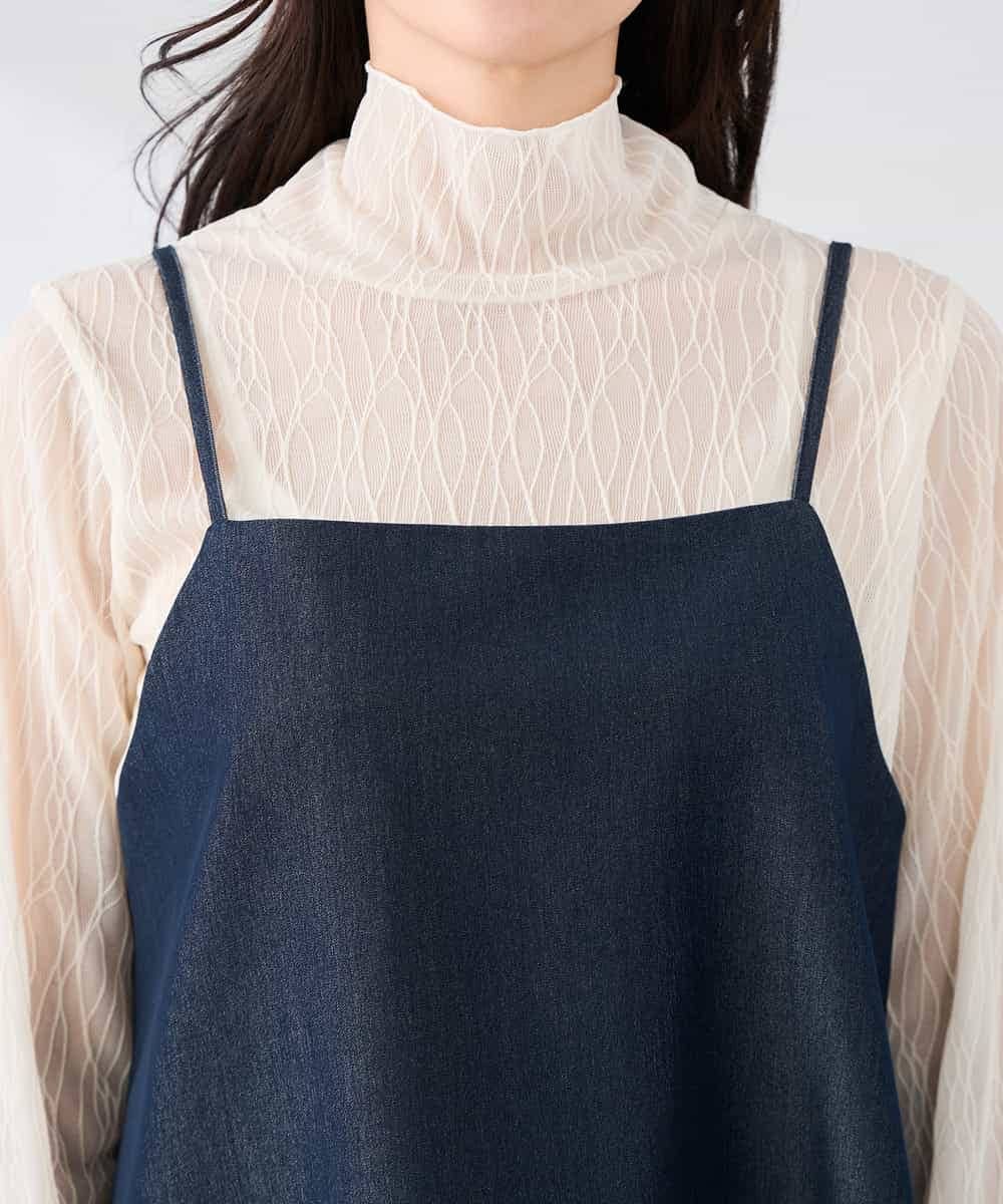 K2BDD21049 a.v.v(アー・ヴェ・ヴェ) 【2WAY/洗える】デニムライクビスチェ ネイビー