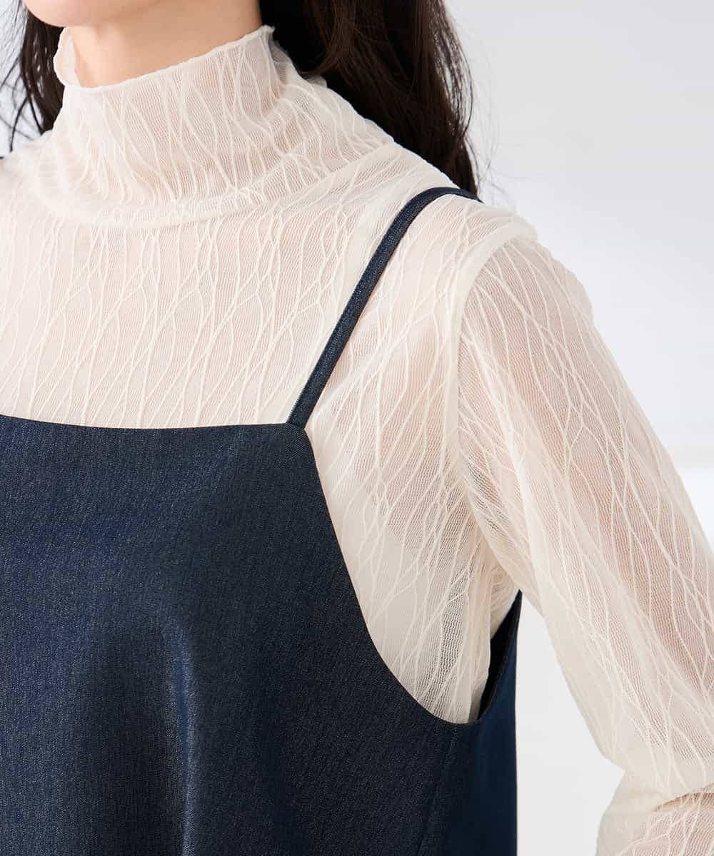 K2BDD21049 a.v.v(アー・ヴェ・ヴェ) 【2WAY/洗える】デニムライクビスチェ ネイビー