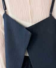 K2BDD21049 a.v.v(アー・ヴェ・ヴェ) 【2WAY/洗える】デニムライクビスチェ ネイビー