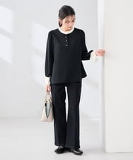 K2BED03044 a.v.v(アー・ヴェ・ヴェ) 2WAYスタンドネックブラウス ライトブルー