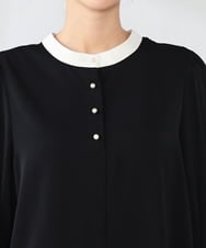 K2BED03044 a.v.v(アー・ヴェ・ヴェ) 2WAYスタンドネックブラウス ライトブルー